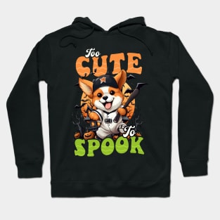 Baseball Halloween Shirt | Cute Too Spook Puppy Hoodie
